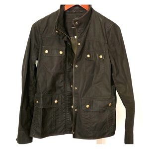 Army Green Waxed Women’s Field Coat by JCrew- Small